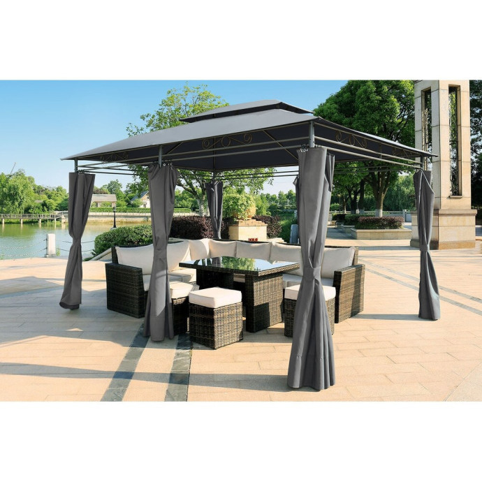 Lauko pavėsinė Zeltpro Prime 300x400 Pilka