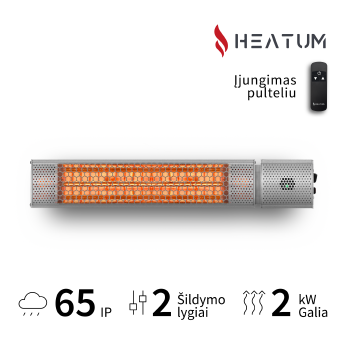 Infraraudonųjų spindulių šildytuvas Heatum H2000R URBAN SILVER