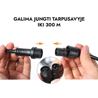 Lauko girlianda (LED lemputės) 20 m Perl balta 9 Lauko girlianda (LED lemputės) 20 m Perl balta 9