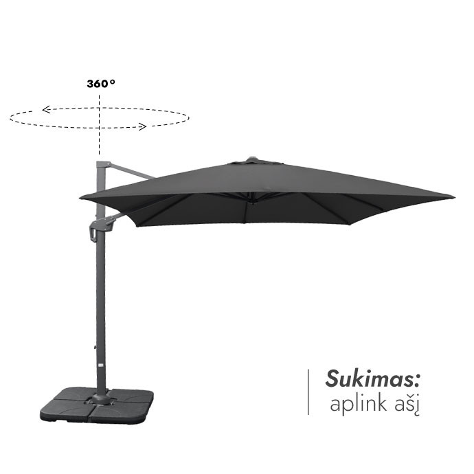 Lauko skėtis (užvalkalas dovanų) Lounge Antracito 3