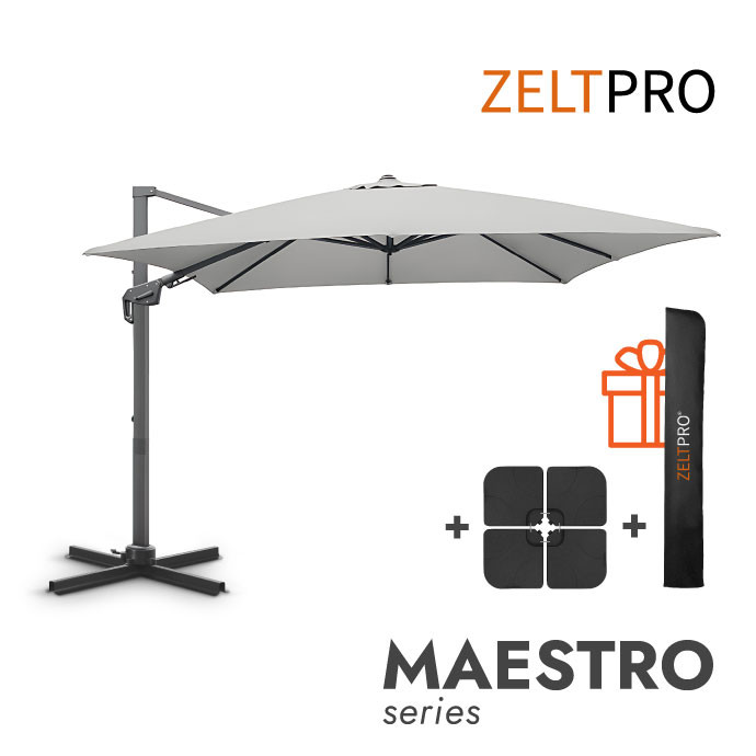 Lauko skėtis su padu (užvalkalas dovanų) Maestro Light Grey 1