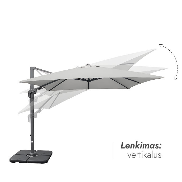 Lauko skėtis su padu (užvalkalas dovanų) Maestro Light Grey 2