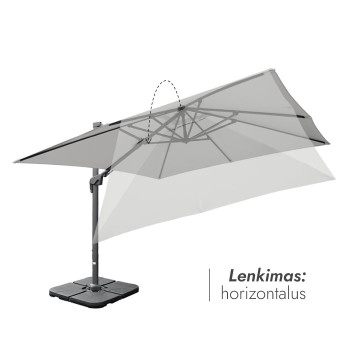Lauko skėtis su padu (užvalkalas dovanų) Maestro Light Grey 3