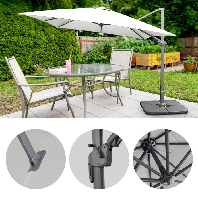 Lauko skėtis su padu (užvalkalas dovanų) Maestro Light Grey 5