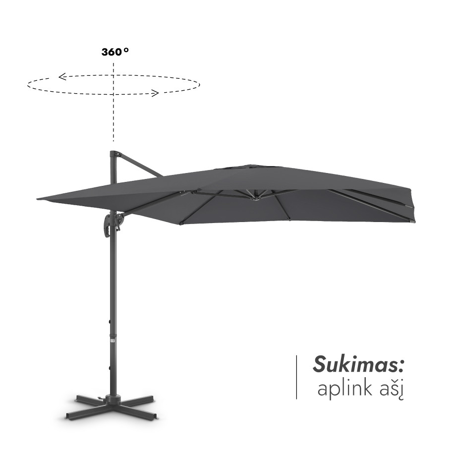 Lauko skėtis su Solid padu Comfort Antracito 2