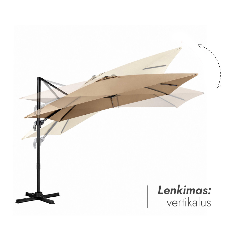 Lauko skėtis su Solid padu Comfort Taupe 2