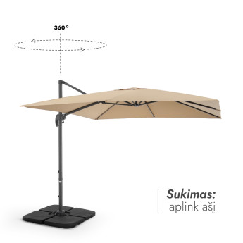 Lauko skėtis su Solid padu Comfort Taupe 3 Lauko skėtis su Solid padu Comfort Taupe 3