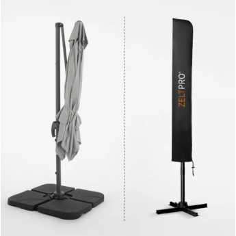 Lauko skėtis su padu ir užvalkalu Comfort Light Grey 16 Lauko skėtis su padu ir užvalkalu Comfort Light Grey 16
