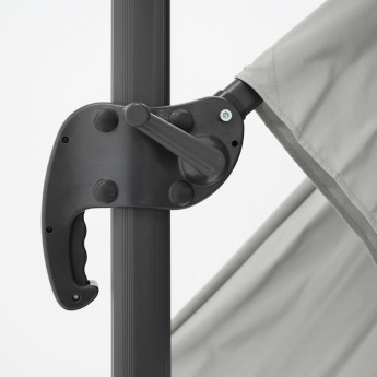Lauko skėtis su Solid padu ir užvalkalu Comfort Light Grey 7 Lauko skėtis su Solid padu ir užvalkalu Comfort Light Grey 7