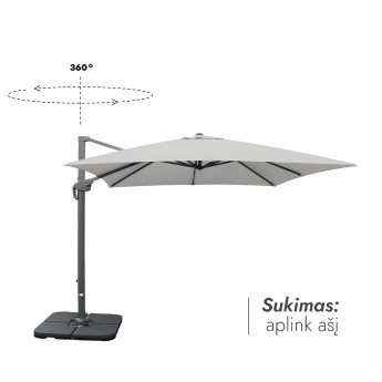 Lauko skėtis (užvalkalas dovanų) Lounge Light Grey 3 Lauko skėtis (užvalkalas dovanų) Lounge Light Grey 3