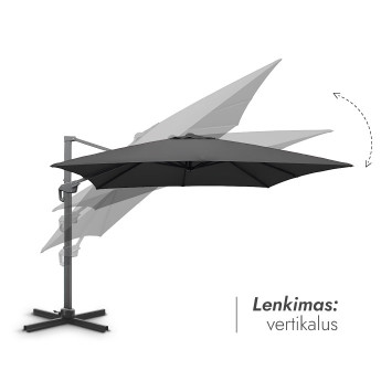 Lauko skėtis su Solid padu (užvalkalas dovanų) Lounge Antracito 2 Lauko skėtis su Solid padu (užvalkalas dovanų) Lounge Antracito 2