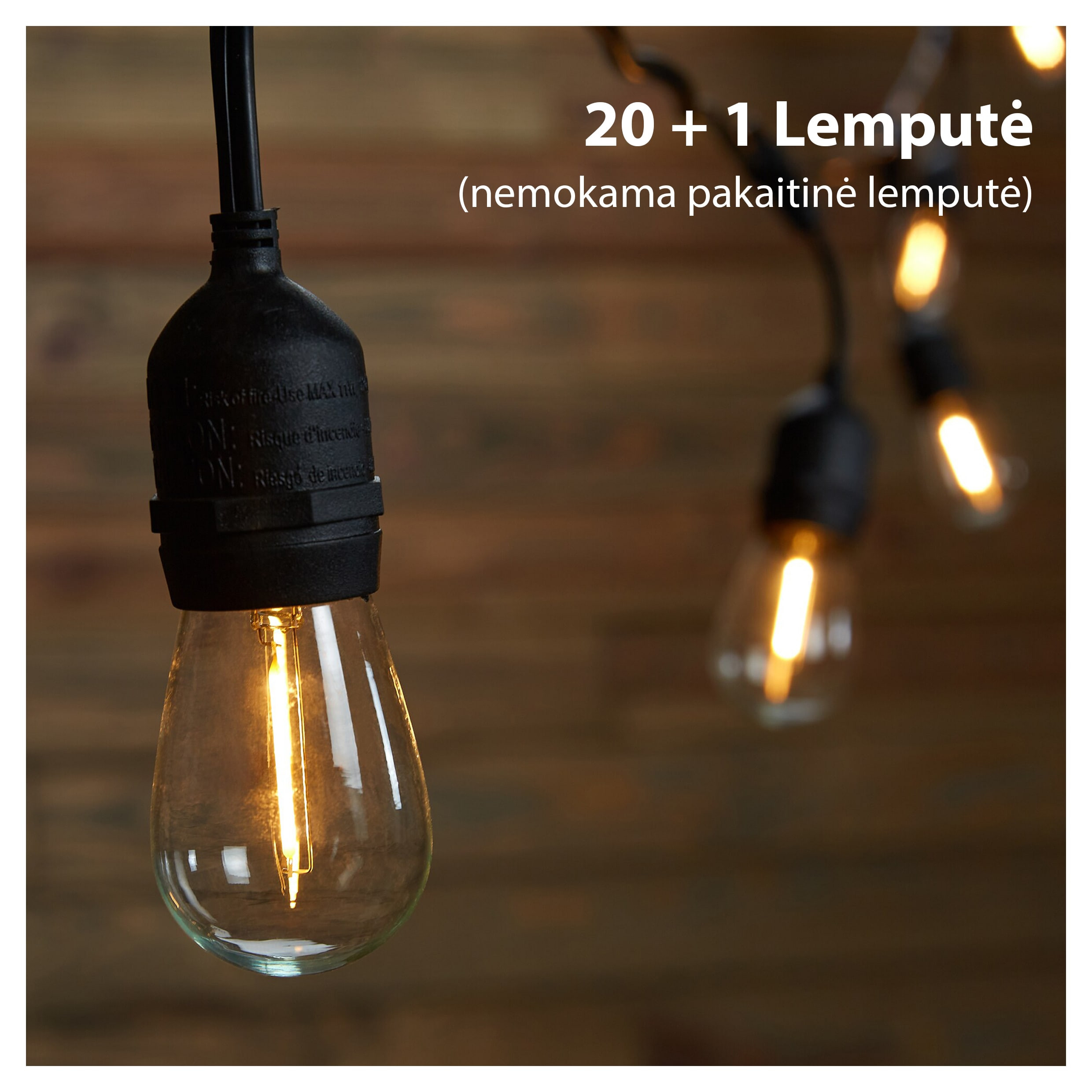 Lauko girlianda (LED lemputės) 20 m Drop