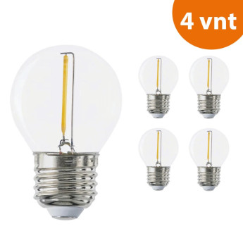 Atsarginė LED lemputė 1 W E27 (G45) GLOW modeliui (4 vnt) 1