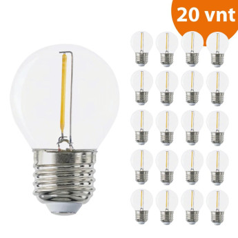 Atsarginė LED lemputė 1 W E27 (G45) GLOW modeliui (20 vnt) 1