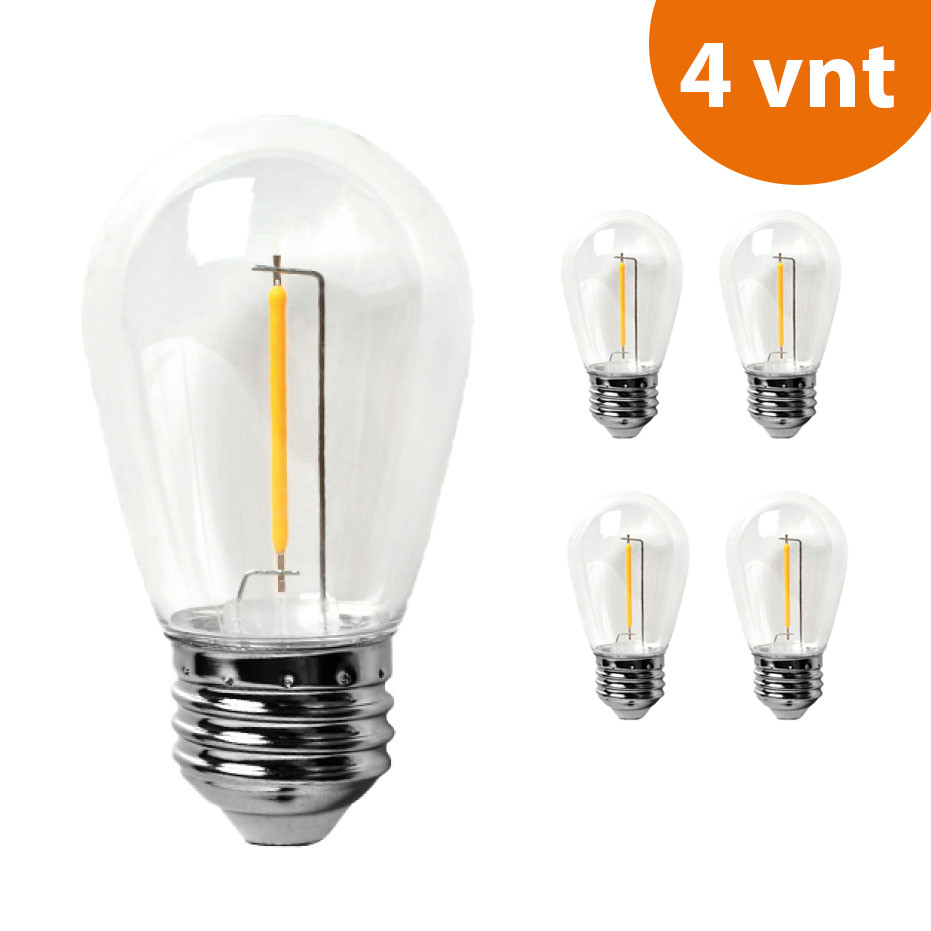 Atsarginė LED lemputė 1 W E27 (S14) DROP modeliui (4 vnt) 1