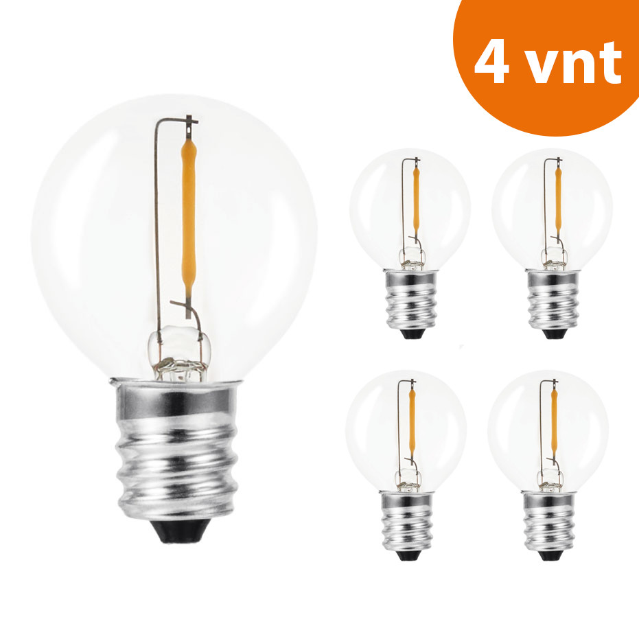 Atsarginė LED lemputė 1 W E14 (G40) PERL, ELEGANCE modeliams (4 vnt) 1