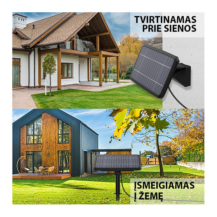 Lauko girlianda su saulės baterija (LED) Retro