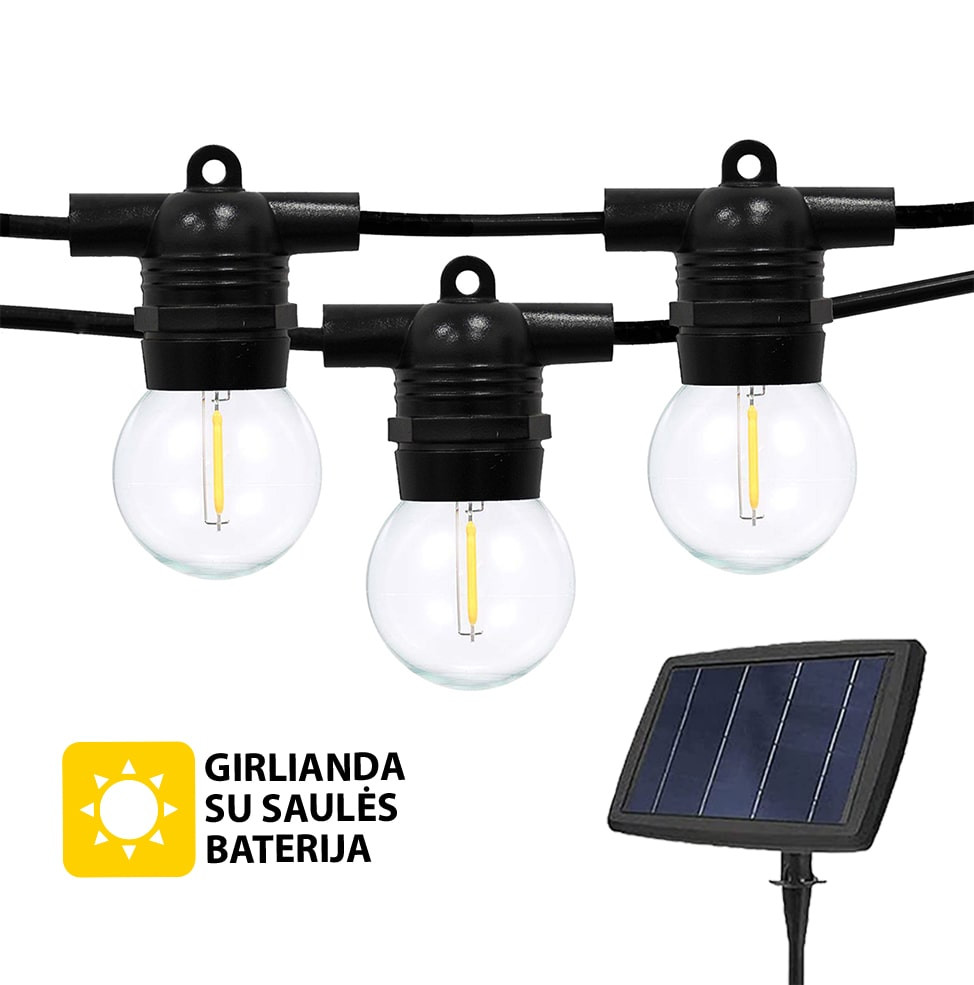 Lauko girlianda su saulės baterija (LED) Glow